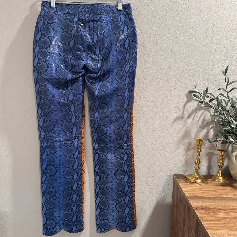 Free People x Dancassab XS Snakeskin Print Carmina Leather Pants Festival NWT